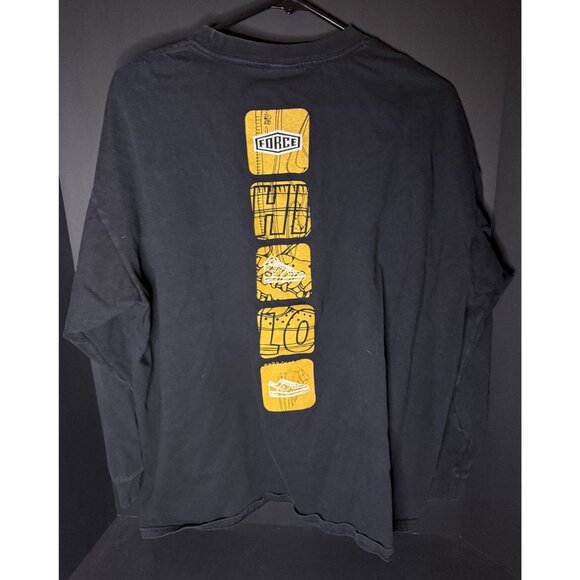 Vtg Nike Air Force LongSleeve T Shirt Mens XL Black Tee Y2K Skater - Picture 2 of 6